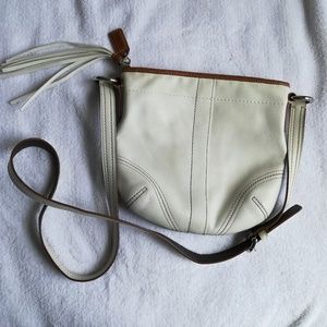 White Leather Coach Crossbody Bag